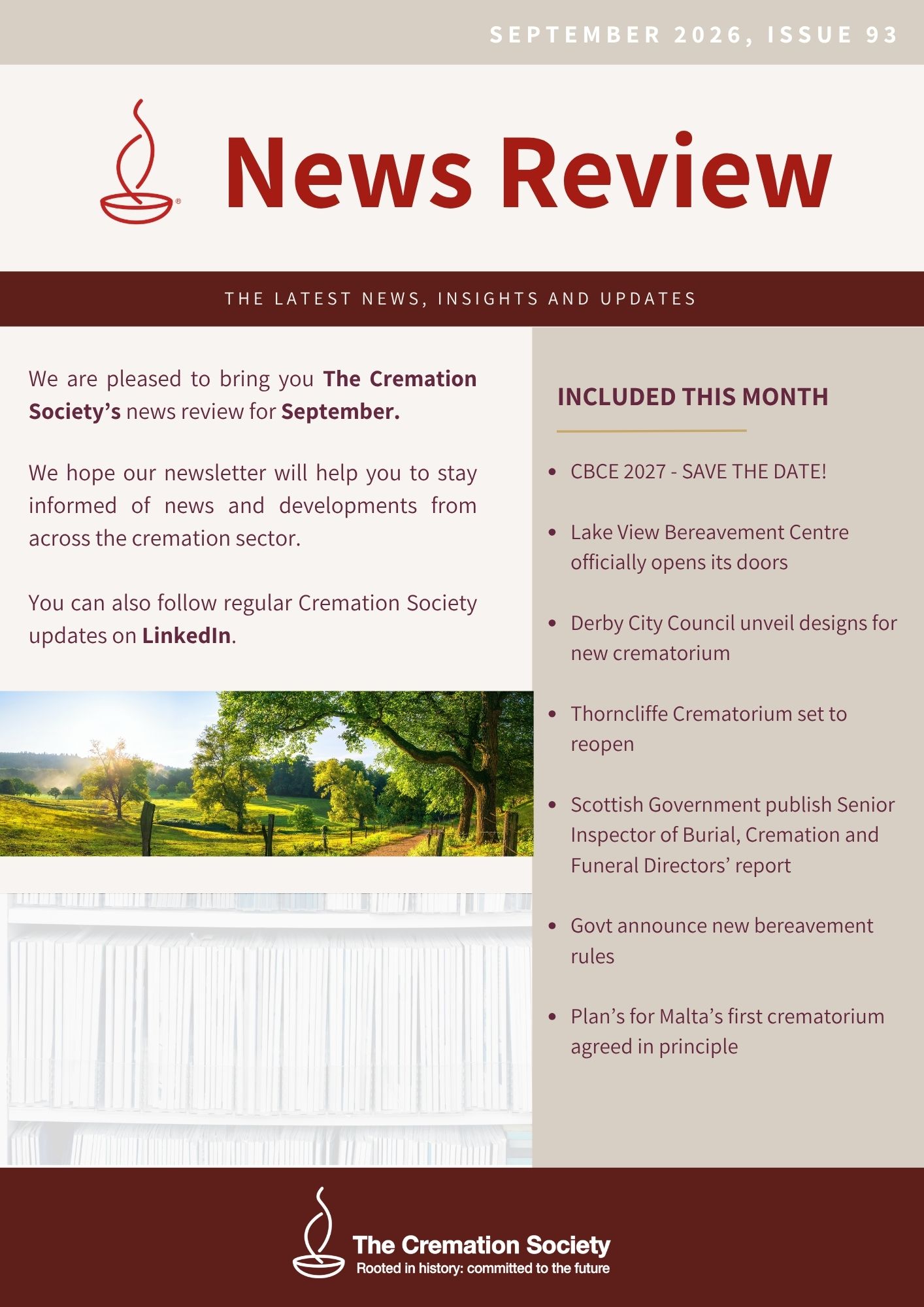 Cremation Society September 2026 Newsletter